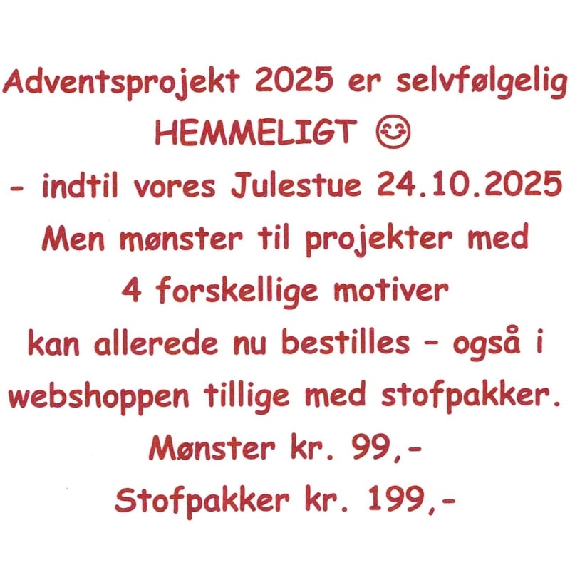 Mønster til Adventsprojekt 2025